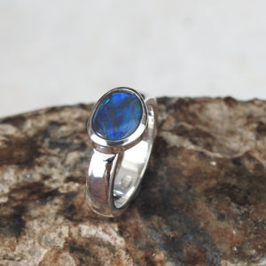 AUSTRALIAN BLACK OPAL RING