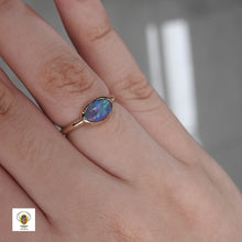 Load image into Gallery viewer, AUSTRALIAN BLACK OPAL RING