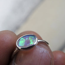 Load image into Gallery viewer, Lightning Ridge Solid Crystal Opal Sterling Ring